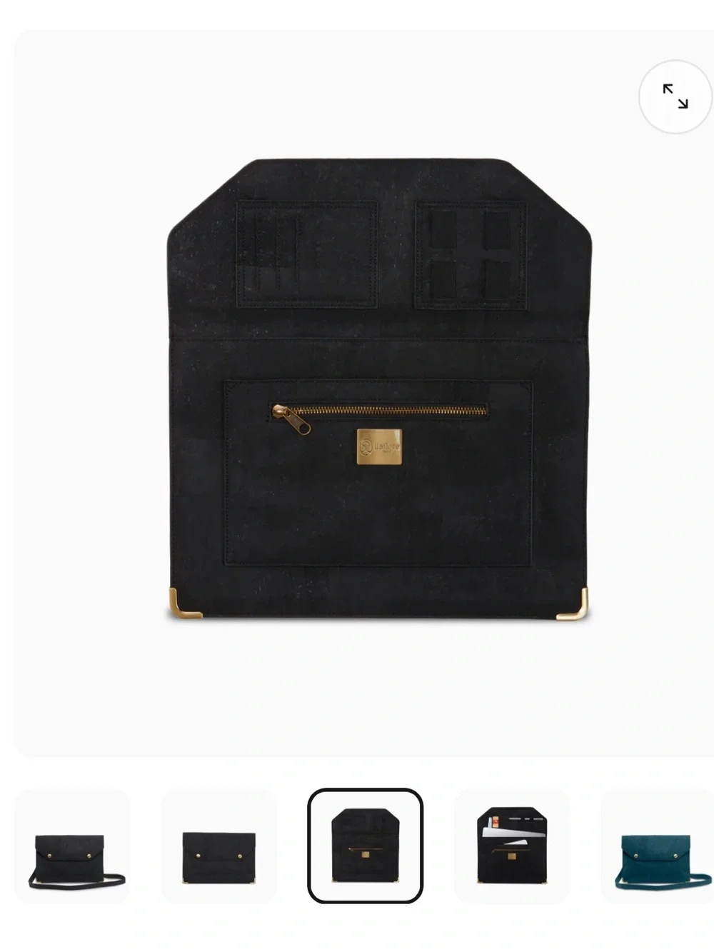 LaFlore Black Laptop Sleeve with Gold Accents